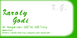 karoly godi business card